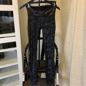 SPANX Black Camouflage Leggings